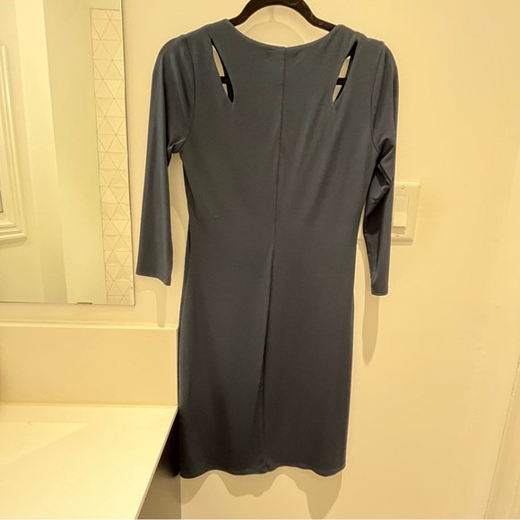 Velvet Brand Dress with Shoulder Cutouts (Navy) - Picture 4 of 6
